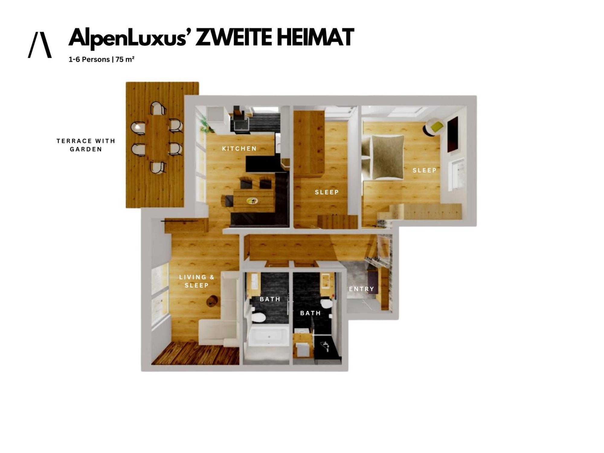 Alpenluxus Presents Zweite Heimat - Garden & Underground Parking Space *
